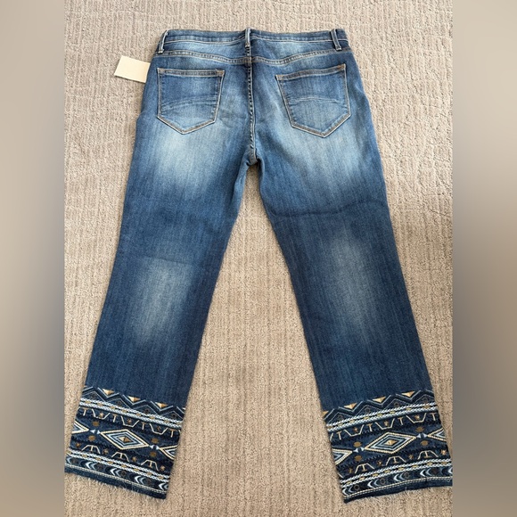 DRIFTWOOD Blue Jeans with Geometric Embroidery - Picture 3 of 8
